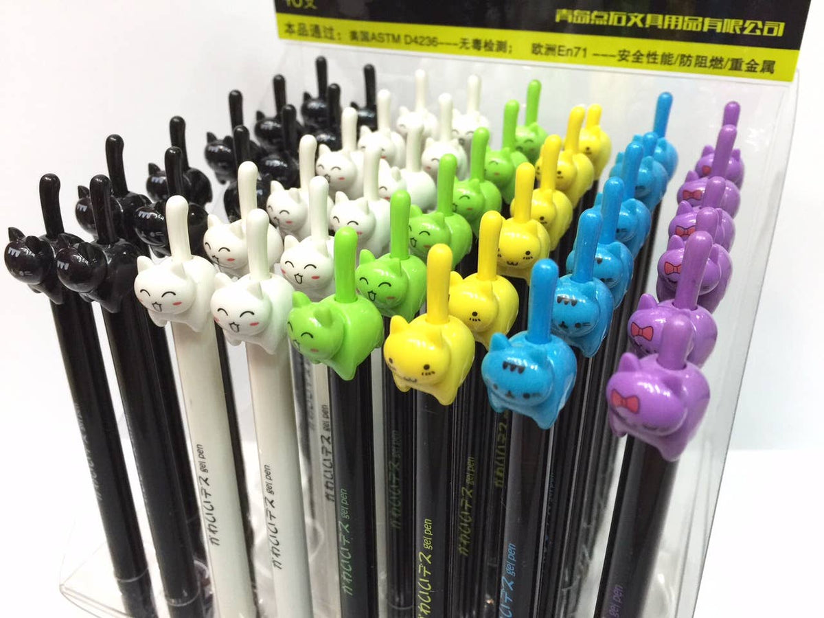 Cat Tail Retractable Gel Pen [NEW]